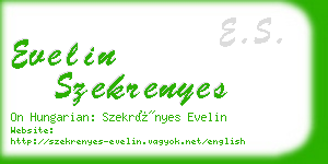 evelin szekrenyes business card